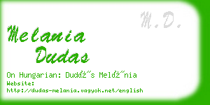 melania dudas business card